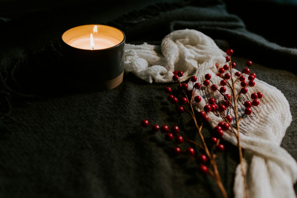 A candle can be lit during a stillness-in-solitude event.